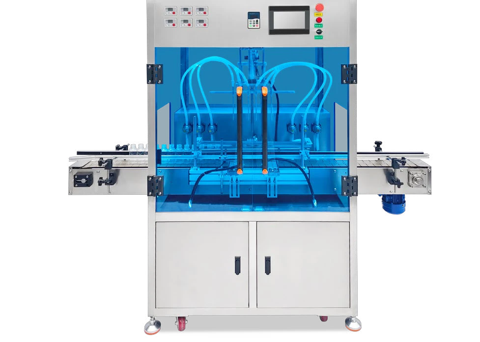 Magnetic-pump filling, capping & labeling line
