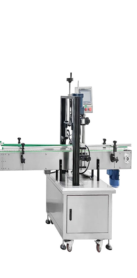 Magnetic-pump filling, capping & labeling line