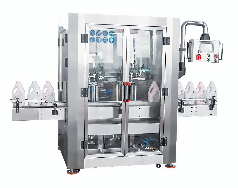 آلة تعبئة تتبعية للسوائل والمعاجين برأسين