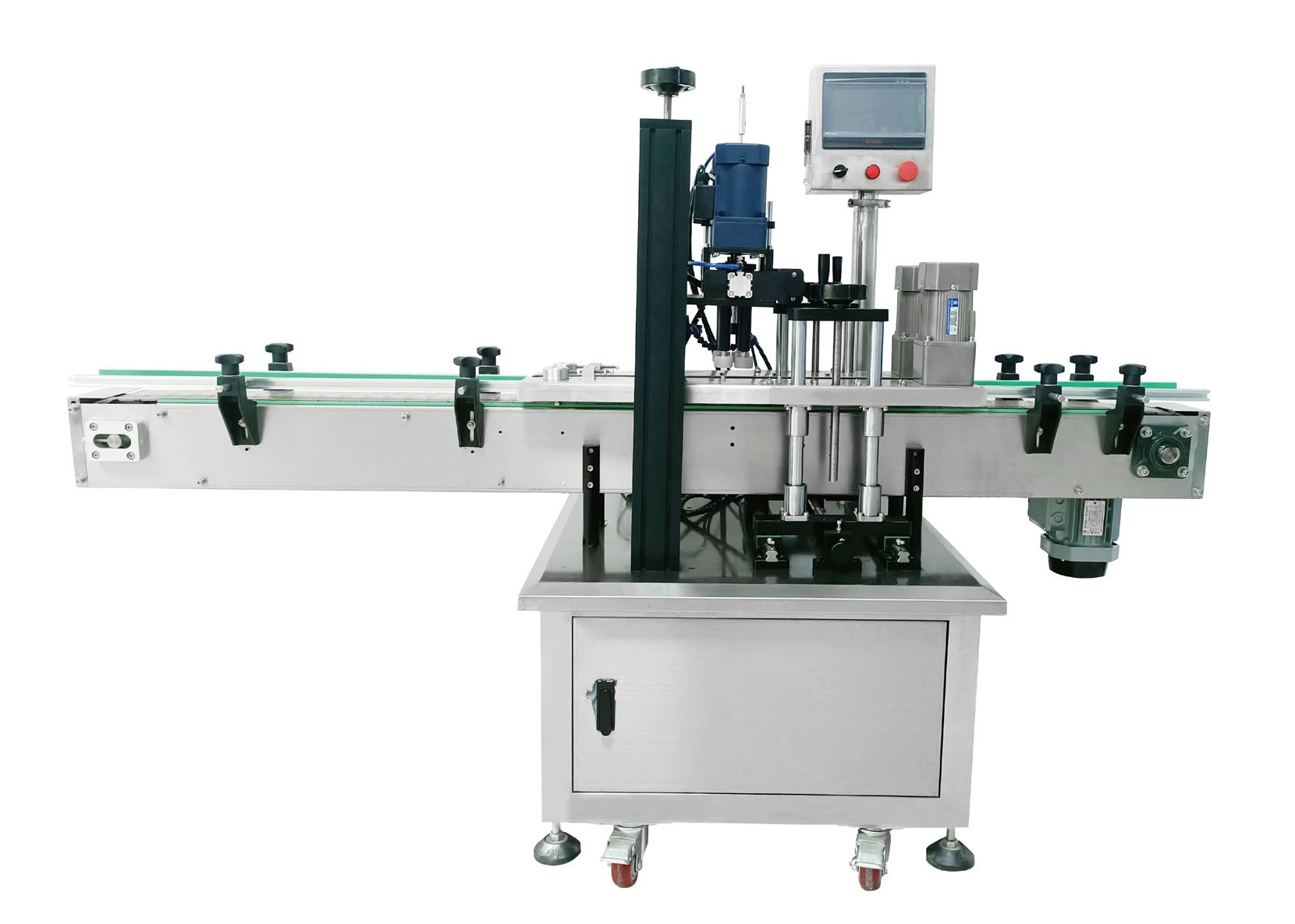Automatic clamping-belt capper
