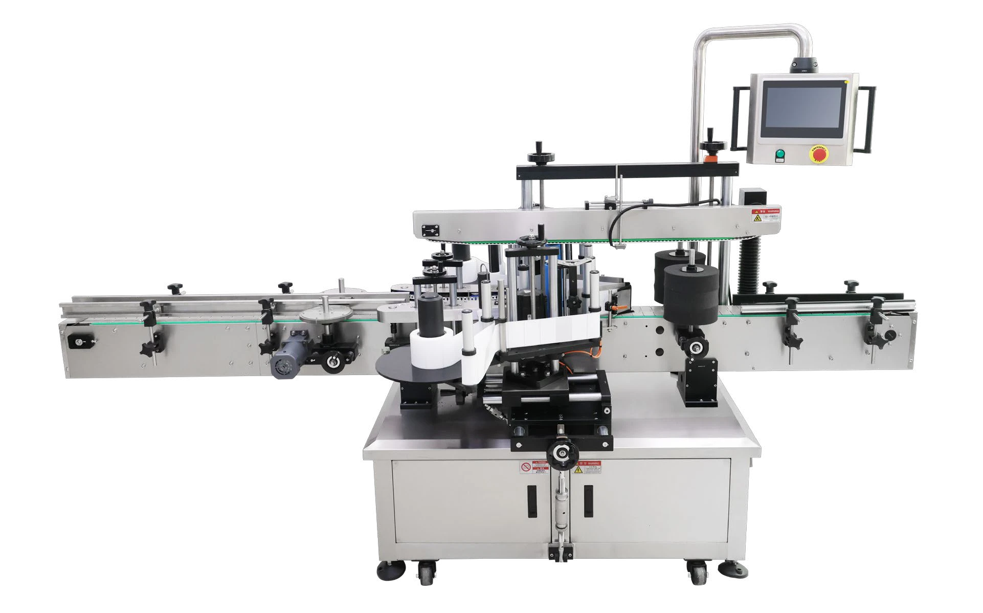 Automatic double-side labeler